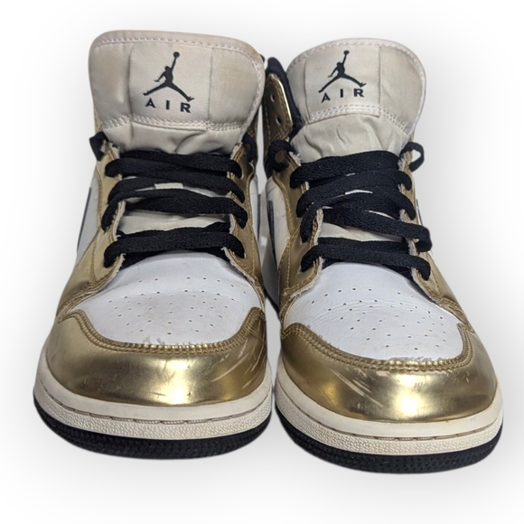 Nike Air Jordan 1  Sneakers Mid SE Metallic Gold GS DC1420-700 Size 6Y/US - Picture 6 of 12